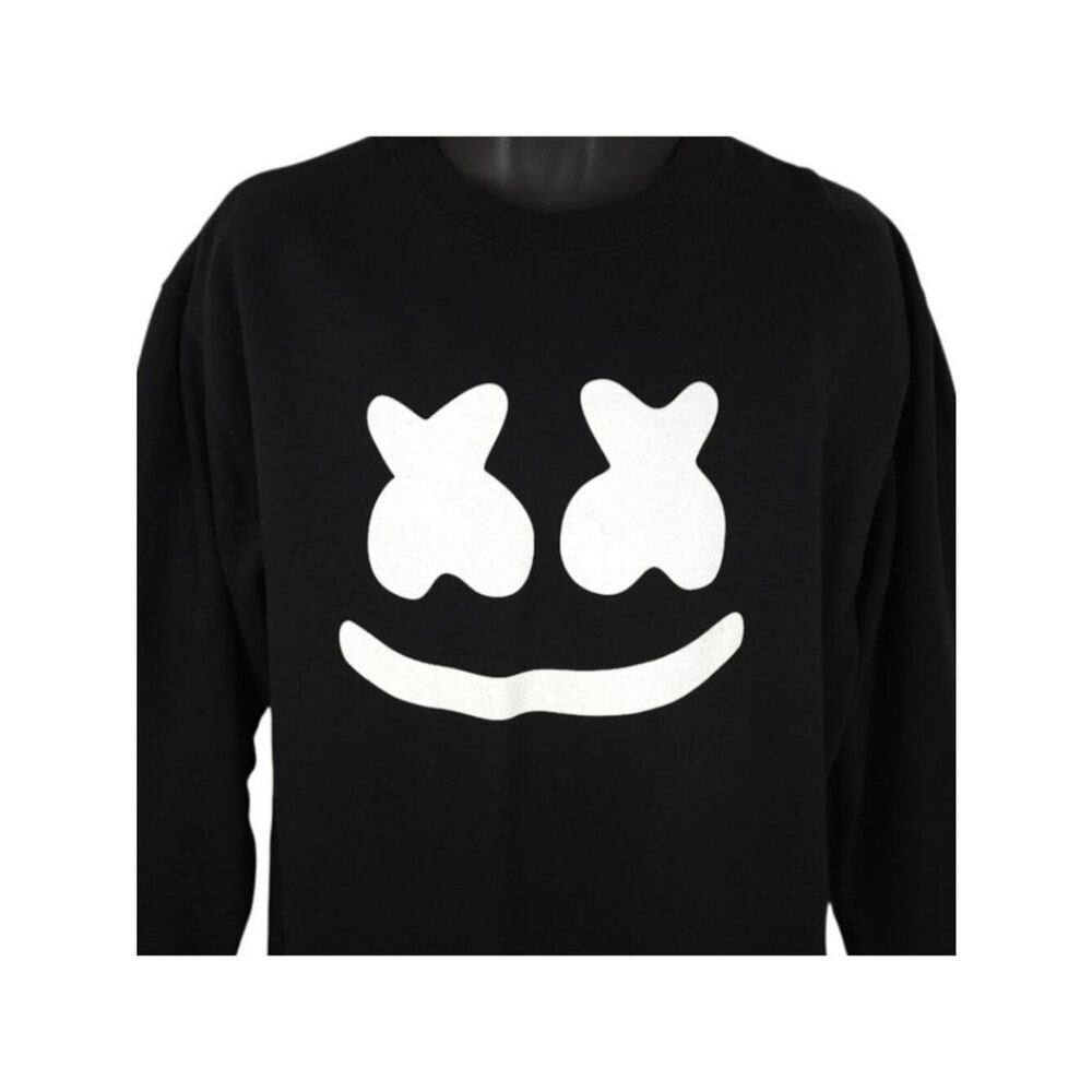 Marshmello Sweatshirt Mens Size Large Black DJ Record Producer